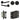Frelan Hardware - Jedo Midtown Door Pack - 44mm Backset - Traditional Turn - 3" Hinge; #finish_black