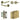 Frelan Hardware - Jedo Midtown Door Pack - 57mm Backset - Knurled Turn - 4" Hinge; #finish_antique-brass