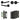 Frelan Hardware - Jedo Midtown Door Pack - 57mm Backset - Knurled Turn - 4" Hinge; #finish_black