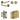 Frelan Hardware - Jedo Midtown Door Pack - 57mm Backset - Plain Turn - 4" Hinge; #finish_antique-brass