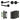Frelan Hardware - Jedo Midtown Door Pack - 57mm Backset - Plain Turn - 4" Hinge; #finish_black