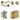 Frelan Hardware - Jedo Midtown Door Pack - 57mm Backset - Traditional Turn - 4" Hinge; #finish_antique-brass