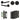 Frelan Hardware - Jedo Midtown Door Pack - 57mm Backset - Traditional Turn - 4" Hinge; #finish_black
