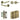 Frelan Hardware - Jedo Midtown Door Pack - 57mm Backset - Knurled Turn - 3" Hinge; #finish_antique-brass
