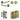 Frelan Hardware - Jedo Midtown Door Pack - 57mm Backset - Plain Turn - 3" Hinge; #finish_antique-brass