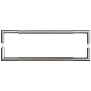 Frelan Hardware - Stainless Steel Linear Knurled Pull Handle - 425mm - Pair - Back to Back; #finish_gun-metal