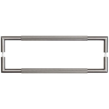 Frelan Hardware - Stainless Steel Knurled Pull Handle - 425mm - Pair - Back to Back; #finish_gun-metal