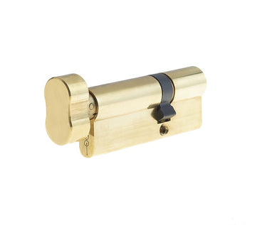 Frelan Hardware - Jedo Euro Profile Offset Cylinder & Turn - 40mm x 35mm; #finish_polished-brass