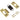Frelan Hardware - Jedo Heavy Duty Tubular Latch - Accessory Pack - Squared; #finish_antique-brass