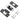 Frelan Hardware - Jedo Heavy Duty Tubular Latch - Accessory Pack - Squared; #finish_black