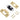 Frelan Hardware - Jedo Heavy Duty Tubular Latch - Accessory Pack - Squared; #finish_polished-brass
