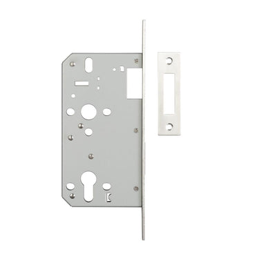 Frelan Hardware - Jedo Dead Lock - 72mm - DIN Standard - Squared; #finish_satin-stainless-steel