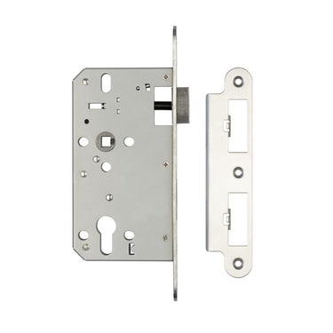 Frelan Hardware - Jedo Sash Lock - 72mm - DIN Standard - Radiused; #finish_satin-stainless-steel