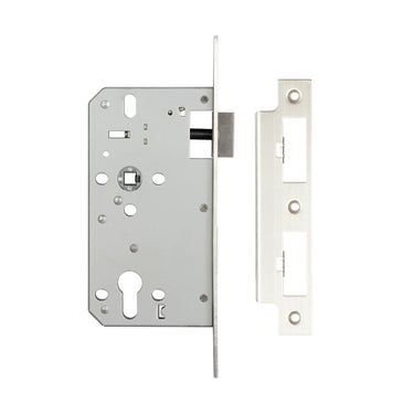 Frelan Hardware - Jedo Sash Lock - 72mm - DIN Standard - Squared; #finish_satin-stainless-steel