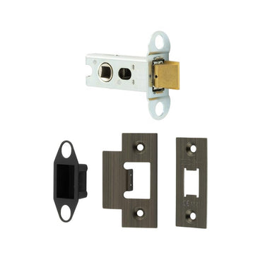 Frelan Hardware - Jedo Heavy Duty Tubular Latch - 45 Degree Short Travel - 64mm; #finish_antique-brass