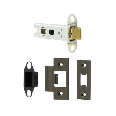 Frelan Hardware - Jedo Heavy Duty Tubular Latch - 45 Degree Short Travel - 76mm; #finish_antique-brass