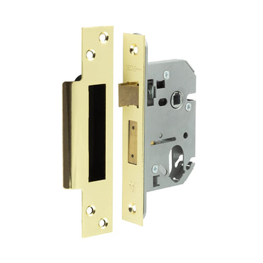 Frelan Hardware - Jedo Oval Profile Sash Locks - 65mm; #finish_polished-brass