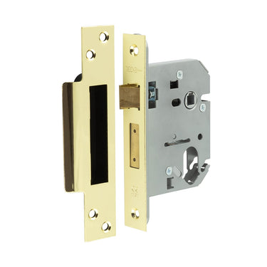Frelan Hardware - Jedo Oval Profile Sash Locks - 76mm; #finish_polished-brass