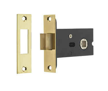 Frelan Hardware - Jedo Box Dead Bolt - 5mm Spindle; #finish_polished-brass