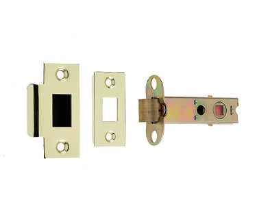 Frelan Hardware - Jedo Double Sprung Tubular Latch - 96mm; #finish_polished-brass-satin-chrome