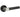 Frelan Hardware - Nero T-Bar Knurled Door Handles on Rose - Pair; #finish_black