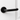 Frelan Hardware - Nero Orbit Door Handles on Rose - Pair - Handle Only; #finish_black