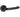 Frelan Hardware - Nero Orbit Door Handles on Rose - Pair - Handle Only; #finish_black