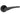 Frelan Hardware - Vecta Door Handles on Rose - Pair; #finish_black