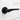 Frelan Hardware - Twirl Door Handles on Rose - Pair; #finish_black