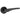 Frelan Hardware - Twirl Door Handles on Rose - Pair; #finish_black