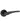 Frelan Hardware - Twirl Door Handles on Rose - Pair; #finish_black