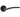 Frelan Hardware - Nero Noir Door Handles on Rose - Pair - Handle Only; #finish_black