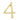 Frelan Hardware - Numerals - 75mm - 4; #finish_polished-brass