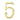 Frelan Hardware - Numerals - 75mm - 5; #finish_polished-brass