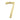 Frelan Hardware - Numerals - 75mm - 7; #finish_polished-brass