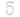 Frelan Hardware - Numerals - 75mm - 5; #finish_polished-chrome