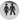 Frelan Hardware - Toilet Signs - Stainless Steel - Unisex; #finish_satin-stainless-steel
