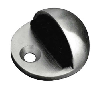 Frelan Hardware - Stainless Steel Oval Floor Mounted Door Stops - 45mm; #finish_satin-stainless-steel