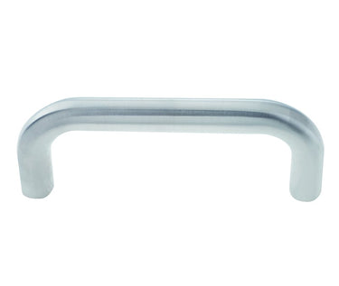 Frelan Hardware - D Shape Stainless Steel 304 Pull Handle - 150mm x 19mm dia. - Single - Bolt Through; #finish_satin-stainless-steel