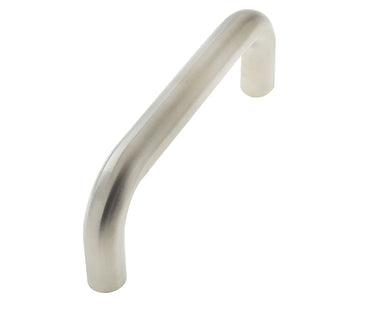 Frelan Hardware - D Shape Stainless Steel 304 Pull Handle - 425mm x 19mm dia. - Single - Bolt Through; #finish_satin-stainless-steel