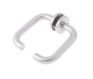 Frelan Hardware - Stainless Steel Venus Door Handles on Rose - Pair; #finish_satin-stainless-steel