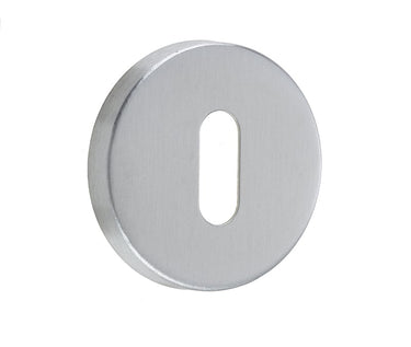 Frelan Hardware - Standard Key Escutcheon - Grade 201 - 52mm x 8mm; #finish_satin-stainless-steel