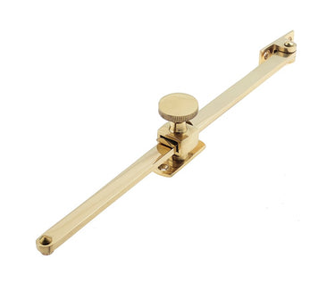 Frelan Hardware - Jedo Sliding Screw Down Casement Stays - 305mm; #finish_polished-brass