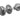 Frelan Hardware - Jedo Mushroom Rim Door Knobs - Pair; #finish_satin-chrome