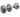 Frelan Hardware - Jedo Mushroom Rim Door Knobs - Pair; #finish_satin-chrome