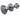 Frelan Hardware - Jedo Kontrax Rim Door Knobs - Pair; #finish_satin-chrome