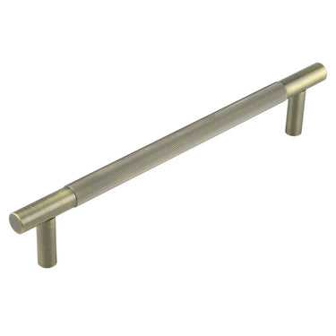 Frelan Hardware - Venice Linear Knurled Pull Handle - 300mm - Single - Face Fix; #finish_antique-brass