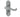Frelan Hardware - Epsom Suite Door Handles - Pair - Bathroom; #finish_satin-chrome