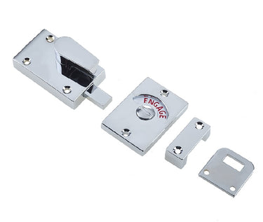 Frelan Hardware - Jedo Bathroom Indicator Bolt - 61mm x 42mm; #finish_polished-chrome