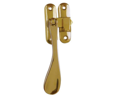Frelan Hardware - Jedo Victorian Casement Fasteners - 90mm; #finish_polished-brass